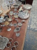 A COLLECTION OF SILVER PLATED WARES.