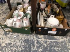 ADDERLEY, ROYAL STAFFORD, CLARICE CLIFF AND OTHER TEA WARES, A RADFORD VASE PLANTERS AND