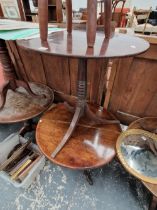 TWO 19th C. MAHOGANY TRIPOD TABLES