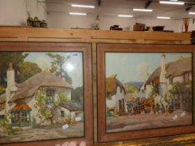 TWO FRAMED PRINTS AFTER HAROLD SEPTIMUS POWER 20thC NEW ZEALAND 40cm X 51cm