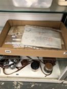 A SMALL COLLECTION OF ANTIQUE INDENTURE AND OTHER EPHEMERA INCLUDING RUSSIAN.