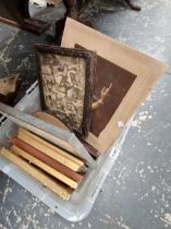 A CARTON OF PRINTS AND PICTURES