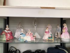 EIGHT DOULTON ROYAL WORCESTER AND OTHER FIGURINES.