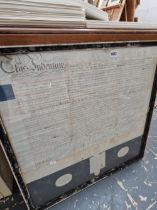 A FRAMED 1877 INDENTURE.