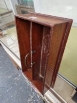 A MAHOGANY CUTLERY BOX