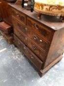 A 18th C. WALNUT CHEST OF DRAWERS