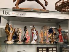 A COLLECTION OF FIFTEEN FIGURES OF GLAMOROUS LADIES BY LEONARDO, DOULTON, COALPORT AND OTHERS