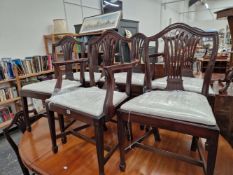 A SET OF SIX GEORGIAN STYLE DINING CHAIRS