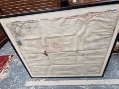 A GEORGIAN FRAMED INDENTURE.