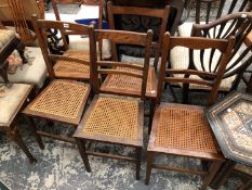 FIVE VARIOUS BEDROOM CHAIRS