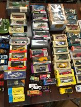 BOXED AND OTHER DIE CAST TOYS TO INCLUDE JAMES BOND VEHICLES AND THE MAKERS, LLEDO, CORGI BURAGO AND