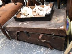 A VINTAGE TRUNK AND CONTENTS