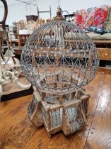 A VINTAGE MOORISH STYLE BIRD CAGE