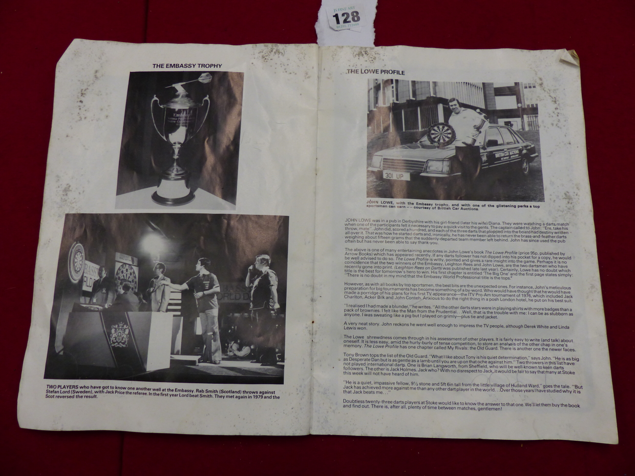 AN EMBASSY WORLD DARTS CHAMPIONSHIP PROGRAMME NK SIGNED BY THE PLAYERS FROM THE 1980'S. - Image 11 of 15