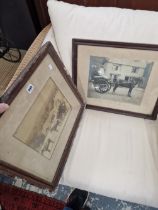 ANTIQUE PHOTOGRAPH FIRST PRIZE AT BANBURY HORSE SHOW 1922 AND ONE OTHER PHOTO.