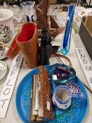A 64 CHROMONICA MOUTH ORGAN CASED, A PAIR OF VINTAGE BINOCULARS- BOOTS, A SILVER TODDY LADLE,