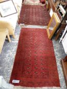 TWO AFGHAN BOKHARA RUGS LARGEST 180 x 134 cm (2)