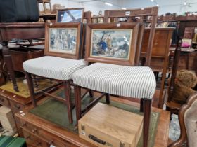 A PAIR OF GEORGIAN DINING CHAIRS.