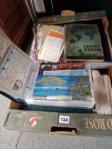 ALBUMS AND LOOSE POSTCARDS, STAMPS AND EPHEMERA