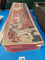 A MID 20th C. BOXED MERIT DERBY HORSE RACING GAME