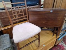 A SUTHERLAND TABLE AND A SIDE CHAIR.