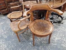 THREE BENTWOOD CHAIRS.