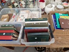 A COLLECTION OF STAMP ALBUMS, SHEETS OF STAMPS AND STAMPED ENVELOPES