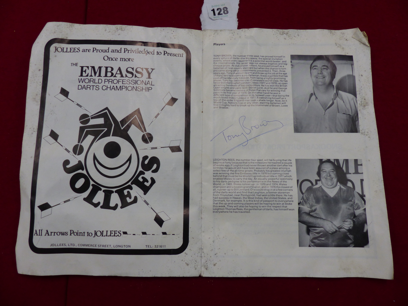 AN EMBASSY WORLD DARTS CHAMPIONSHIP PROGRAMME NK SIGNED BY THE PLAYERS FROM THE 1980'S. - Image 5 of 15