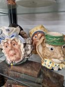 FOUR ROYAL DOULTON ALICE IN WONDERLAND THEMED CHARACTER JUGS.
