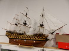 A LARGE SCALE MODEL OF HMS VICTORY.