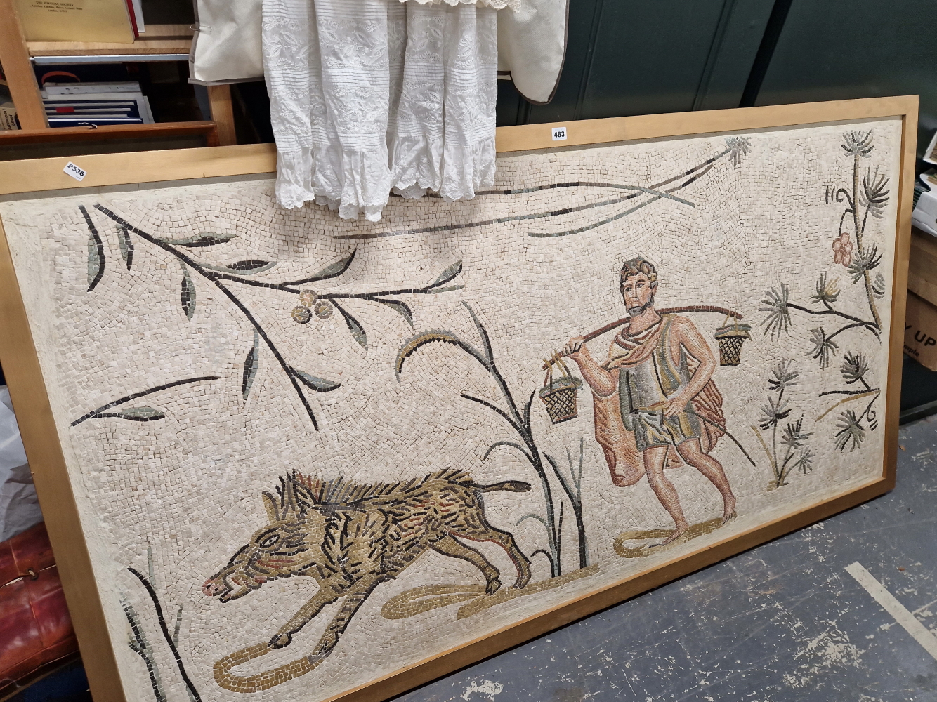 A LARGE AND IMPRESSIVE MOSAIC PANEL AFTER THE ANTIQUE.