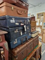 A QUANTITY OF SUIT CASES AND LUGGAGE.