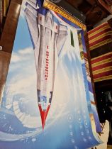 A GROUP OF FIVE THUNDERBIRDS ADVERTISING BANNERS.