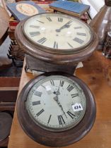 TWO VINTAGE WALL CLOCKS.