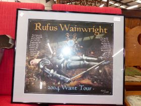 A RUFUS WAINWRIGHT FRAMED POSTER