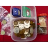VARIOUS VINTAGE AND GB WORLD COINS.