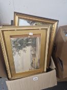 A COLLECTION OF 19TH CENTURY AND LATER WATERCOLOURS, PRINTS AND PICTURES.