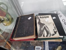 BENTLEY AND ROLLS ROYCE MANUALS, A 1904 DIARY, A JAMES BOND BOOK, ETC.