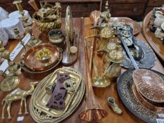 VARIOUS VICTORIAN AND OTHER BRASS WARES.