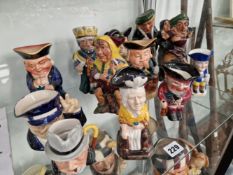 TWELVE VARIOUS TOBY JUGS TO INCLUDE TWO DEPICTING CHURCHILL