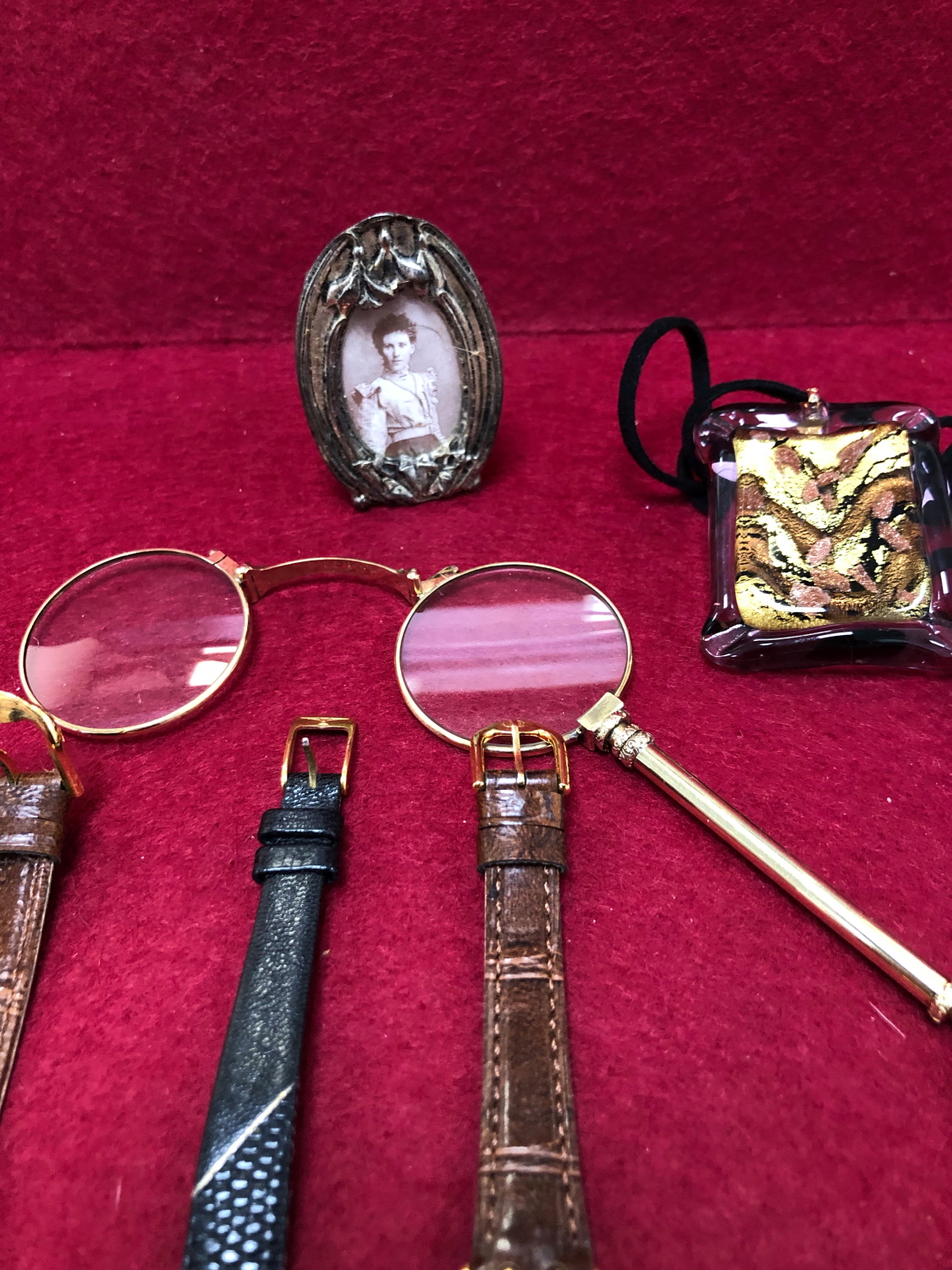 A LADIES LONGINES WRIST WATCH, AN OMNIA FOB WATCH AND A PAIR OF LADIES AND GENTS CHARLES DELON DRESS - Image 3 of 4