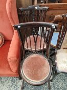 A PAIR OF EDWARDIAN SALON CHAIRS