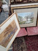 A VICTORIAN WATER COLOUR, TRAVELLERS REST, A LATER PAINTING BY IAN JONES, ANOTHER SIGNED SMEE 81,