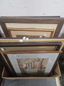 A COLLECTION OF 19TH CENTURY AND LATER WATERCOLOURS PRINTS AND OTHER PICTURES.