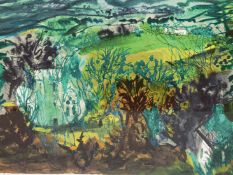 AFTER AND BY JOHN PIPER (1903-92), CLYDEY, PEMBROKESHIRE, A 1984 SCREEN PRINT, 19/70, PENICL SIGNED.