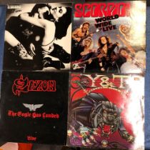 SCORPIONS / Y&T / SAXON - 11 LPS INCLUDING LOVE AT FIRST STING, CRAZY WORLD, SAVAGE AMUSEMENT, Y&T -