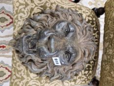 A BRONZE LION MASK, ONCE A FOUNTAIN HEAD
