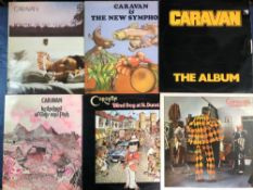 CARAVAN - 6 LPS INCLUDING IN THE LAND OF GREY AND PINK - RED/WHITE LABELS, GIRLS WHO GROW PLUMP IN