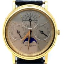 A VINTAGE VACHERON CONSTANTIN 43031 PERPETUAL CALENDAR WRIST WATCH. THE MOVEMENT AUTOMATIC CALIBER