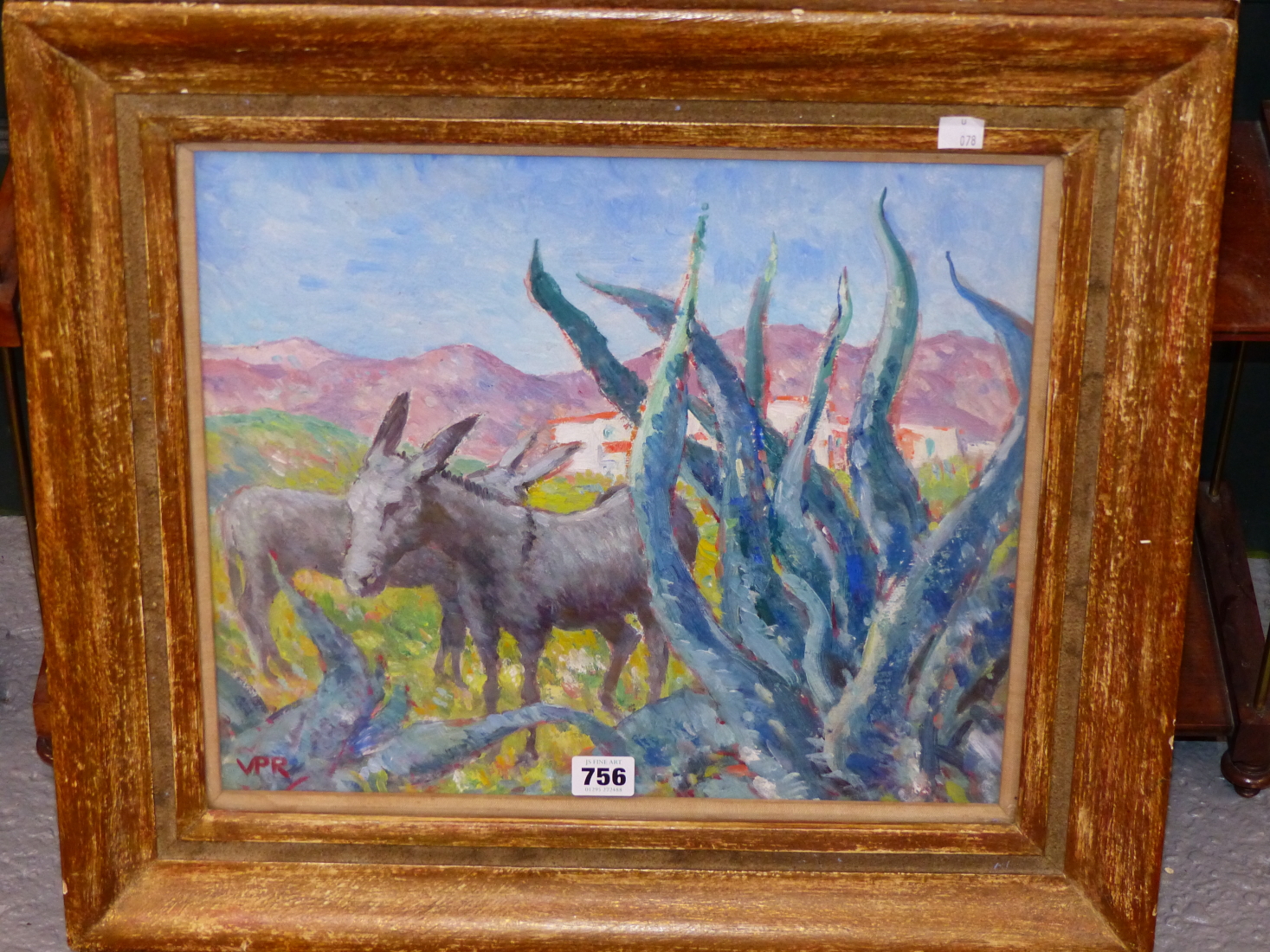 LADY PATRICIA RAMSAY (1886-1974), ARR, DONKEYS IN AN ANDALUSIAN SCENE, OIL ON PANEL, INITIALLED - Image 2 of 5